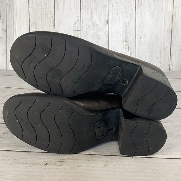 Vintage Y2K Chunky Brown Leather Nine West Cloud Nine Penny Loafers - Picture 7 of 12